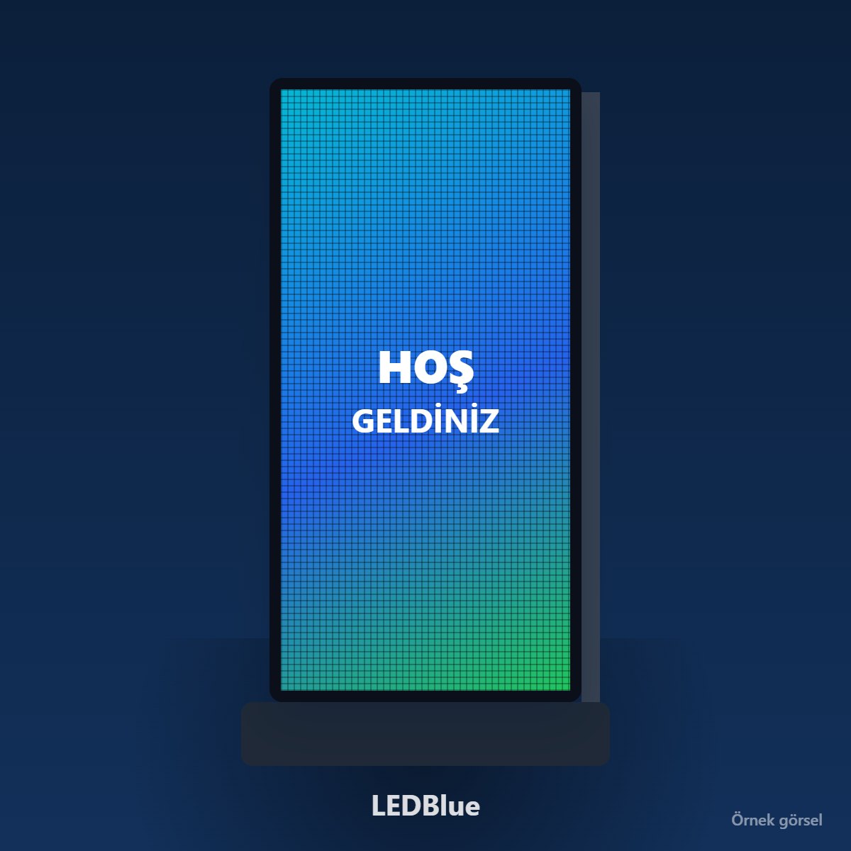 LEDBlue Çift Taraflı Totem LED Ekran 80×200 cm - Görsel 2